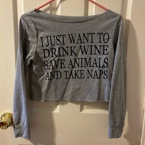 Long sleeve crop top